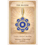 Blue Rose Flowers Tarnish-resistant Silver Dangle Charms With Enamel In 14K Gold Plated