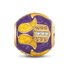 Hamasa Hand Tarnish-resistant Silver Charms With Enamel In 14K Gold Plated