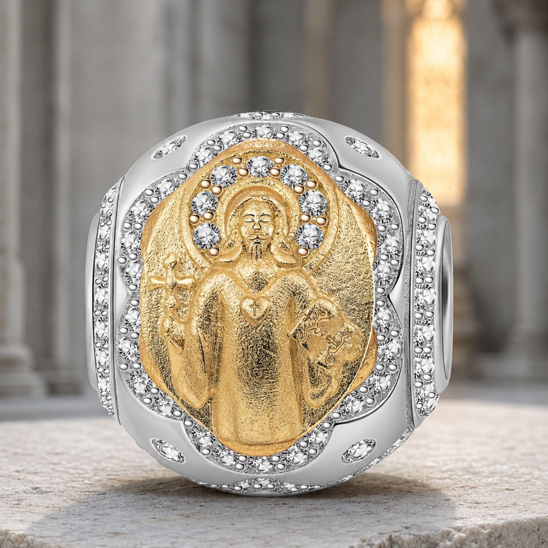 Heavenly Light Tarnish-resistant Silver Charms In Two-Tone Plating