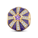 The Light Of Life Tarnish-resistant Silver Charms With Enamel In 14K Gold Plated