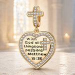 God's Welfare Tarnish-resistant Silver Dangle Charms In 14K Gold Plated