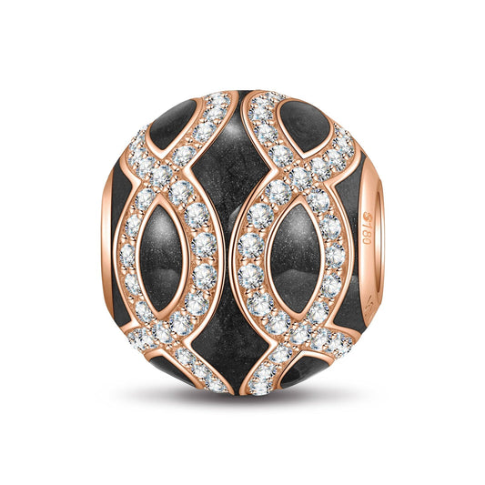 gona- Timelessness Tarnish-resistant Silver Charms With Enamel In Rose Gold Plated