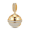 Little Bell Tarnish-resistant Silver Dangle Charms In 14K Gold Plated