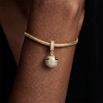 Little Bell Tarnish-resistant Silver Dangle Charms In 14K Gold Plated