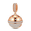 Little Bell Tarnish-resistant Silver Dangle Charms In Rose Gold Plated