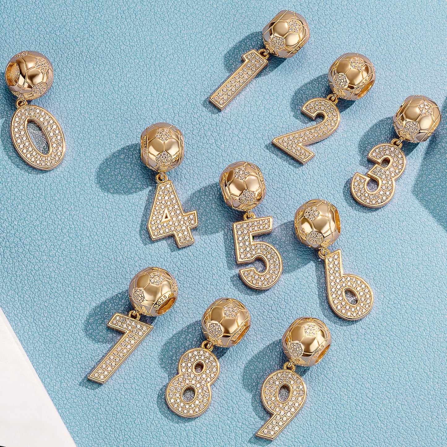 Number Zero Tarnish-resistant Silver Dangle Charms In 14K Gold Plated