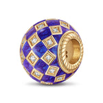 Purple Magic City Tarnish-resistant Silver Charms With Enamel In 14K Gold Plated