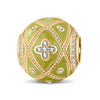 Spring Awakening Tarnish-resistant Silver Charms With Enamel In 14K Gold Plated