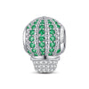 Cactus Tarnish-resistant Silver Charms In White Gold Plated