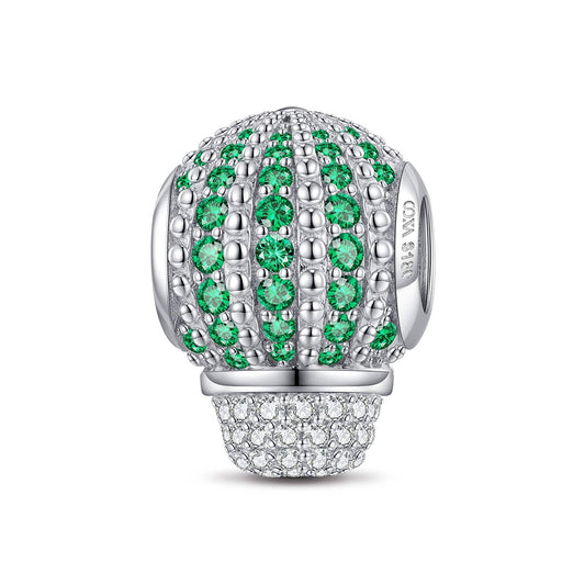 gon- Cactus Tarnish-resistant Silver Charms In White Gold Plated