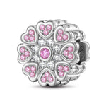 Surrounded By Love Tarnish-resistant Silver Charms In White Gold Plated