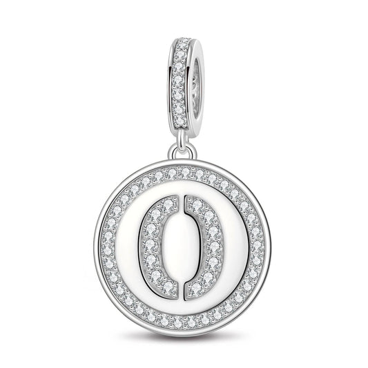 gon- Number Zero Tarnish-resistant Silver Dangle Charms In White Gold Plated