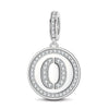 Number Zero Tarnish-resistant Silver Dangle Charms In White Gold Plated