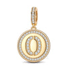 Number Zero Tarnish-resistant Silver Dangle Charms In 14K Gold Plated