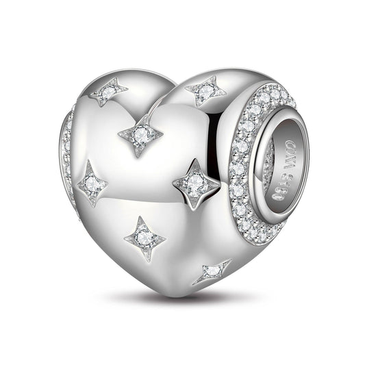 gon- Simple Love Tarnish-resistant Silver Charms In White Gold Plated
