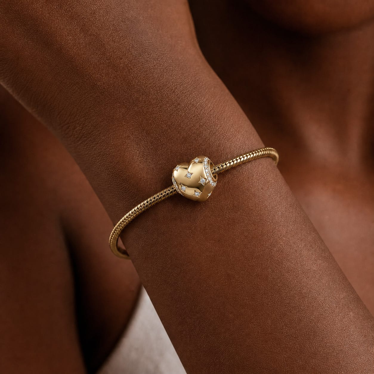 Simple Love Tarnish-resistant Silver Charms In 14K Gold Plated