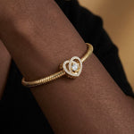 Eternal Love Tarnish-resistant Silver Charms In 14K Gold Plated