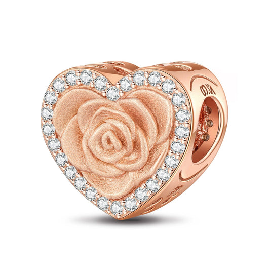 gon- The Promise of Roses Tarnish-resistant Silver Charms In Rose Gold Plated