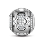 XL Size Mecha Tarnish-resistant Silver Charms In White Gold Plated For Men