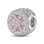 Snow Lotus Tarnish-resistant Silver Charms In White Gold Plated
