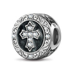 XL Size Imperial Medal Tarnish-resistant Silver Charms With Enamel In White Gold Plated For Men