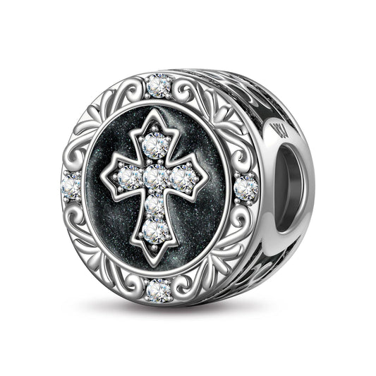 gon- XL Size Imperial Medal Tarnish-resistant Silver Charms With Enamel In White Gold Plated For Men