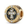 XL Size Imperial Medal Tarnish-resistant Silver Charms With Enamel In 14K Gold Plated For Men