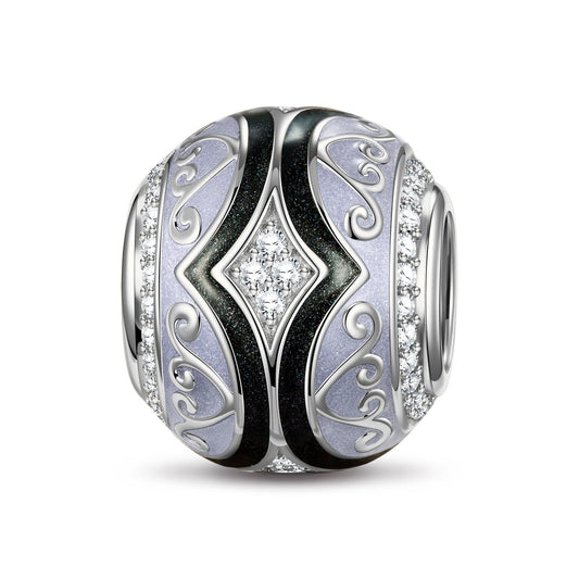 gona- XL Size Life and Recovery Tarnish-resistant Silver Charms With Enamel In White Gold Plated For Men
