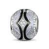 XL Size Life and Recovery Tarnish-resistant Silver Charms With Enamel In White Gold Plated For Men