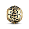 XL Size Mechanical Beauty Tarnish-resistant Silver Charms With Enamel In 14K Gold Plated For Men