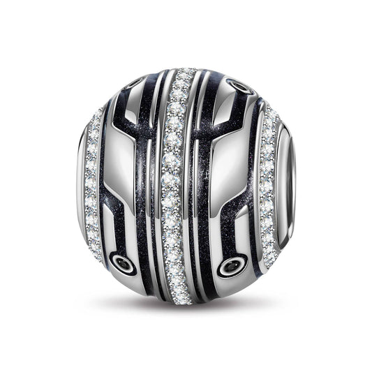 gona- XL Size Setting Sail Tarnish-resistant Silver Charms With Enamel In White Gold Plated For Men