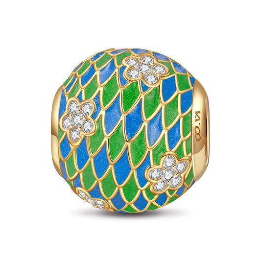 gon- Summer Night Breeze Tarnish-resistant Silver Charms With Enamel In 14K Gold Plated