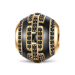 XL Size Grey Power Tarnish-resistant Silver Charms With Enamel In 14K Gold Plated For Men
