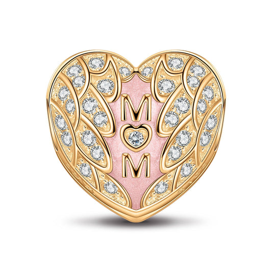 gona- Mother's Love Tarnish-resistant Silver Clips With Enamel In 14K Gold Plated
