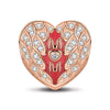 Mother's Love Tarnish-resistant Silver Clips With Enamel In Rose Gold Plated