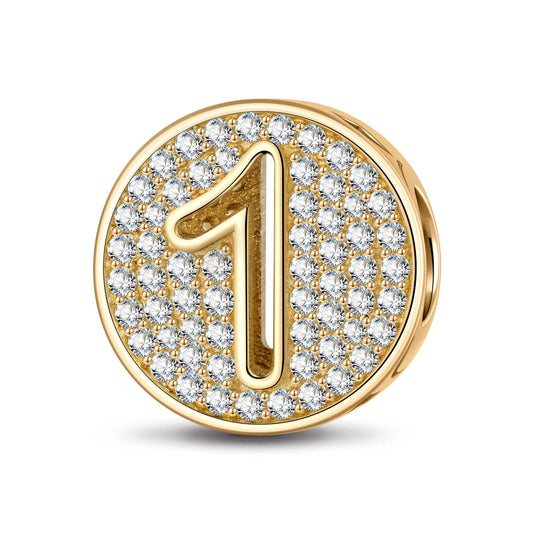 gon- Number One Tarnish-resistant Silver Charms In 14K Gold Plated