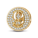 Number Nine Tarnish-resistant Silver Charms In 14K Gold Plated