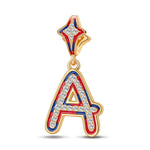 I Love Paris - Letter A Tarnish-resistant Silver Charms With Enamel In 14K Gold Plated