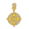 Golden Shield Tarnish-resistant Silver Dangle Charms In 14K Gold Plated