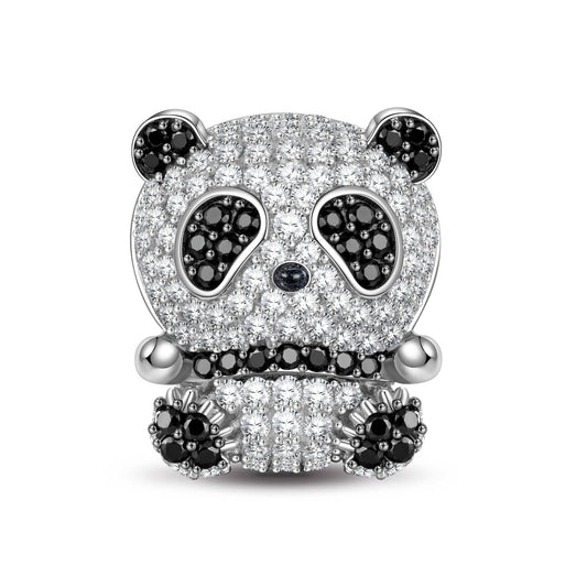 gon- Baby Panda Tarnish-resistant Silver Animal Charms In Two-Tone Plating