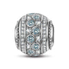Wheel of Fate Tarnish-resistant Silver Lucky Charms In White Gold Plated