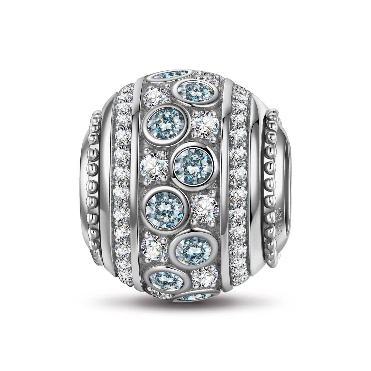 Wheel of Fate Tarnish-resistant Silver Lucky Charms In White Gold Plated