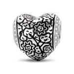 Kiss in Paris Tarnish-resistant Silver Charms With Enamel In White Gold Plated