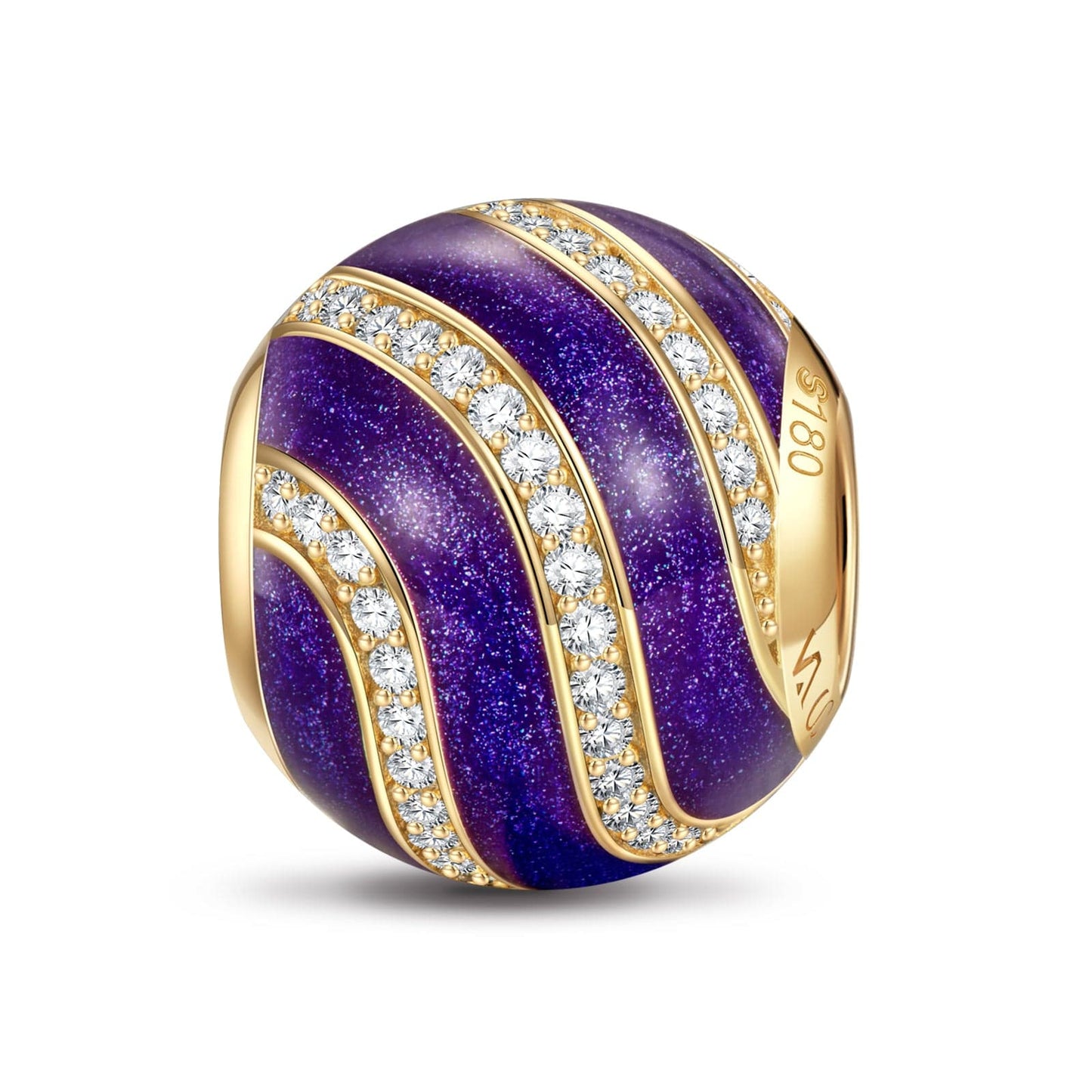 Ripples of Venice Tarnish-resistant Silver Charms With Enamel In 14K Gold Plated