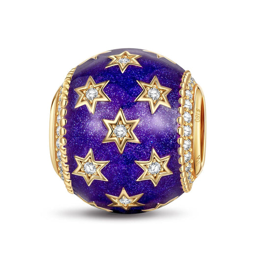 gon- Starlit Vista of Venice Tarnish-resistant Silver Charms With Enamel In 14K Gold Plated