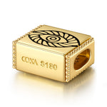 Evil Eyes Tarnish-resistant Silver Rectangular Charms In 14K Gold Plated