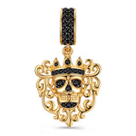 XL Size Tarnish-resistant Silver Dangle Charms In 14K Gold Plated For Men