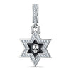 XL Size Tarnish-resistant Silver Dangle Charms With Enamel In White Gold Plated For Men