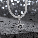 XL Size Tarnish-resistant Silver Dangle Charms With Enamel In White Gold Plated For Men