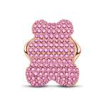 Pink Bear Tarnish-resistant Silver Charms In Rose Gold Plated